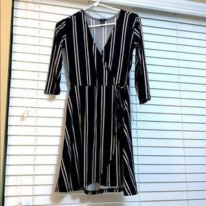 Black striped dress